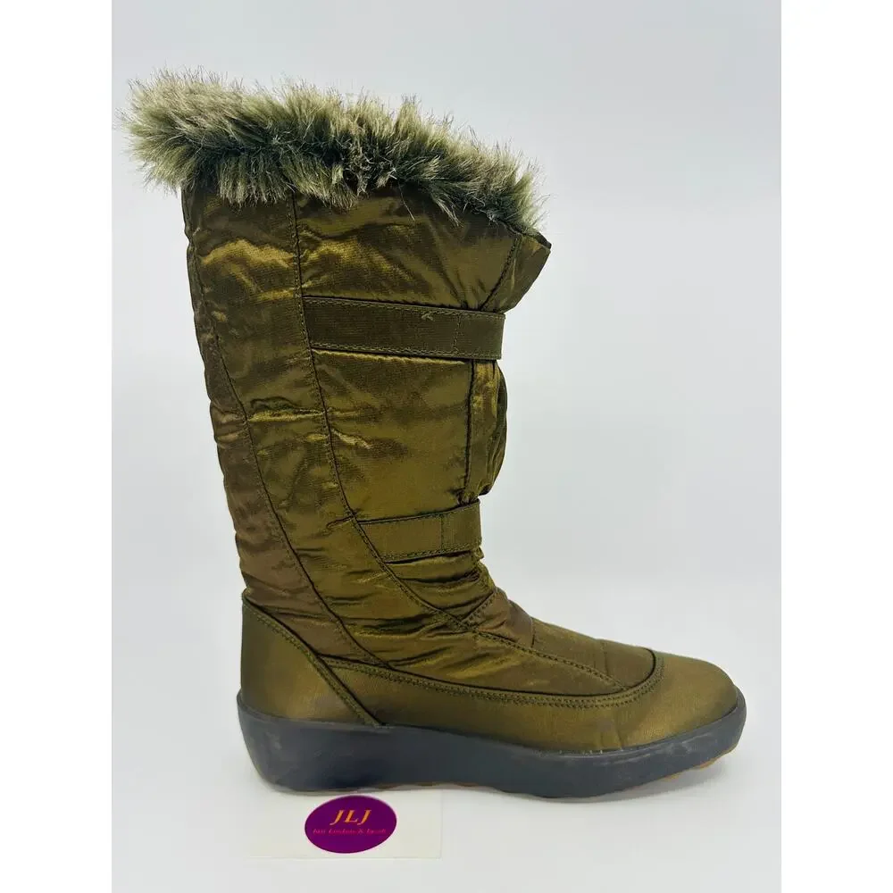 Pajar Women's Women's Sled Hi Brown Fur Lined Winter Snow Boots Size 38 EU/ 7 US